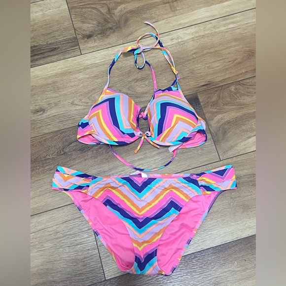 Victoria's Secret two piece multi color bikini swimsuit - Picture 1 of 5